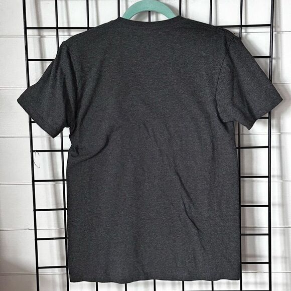 AC/DC SS Band Tee Mens S Charcoal Grey Red Logo Rock & Roll Loungewear - Picture 3 of 6